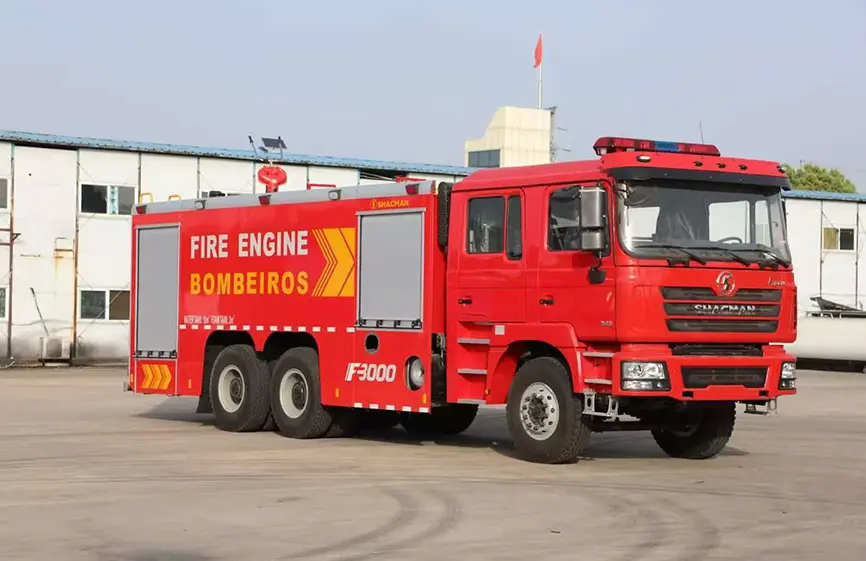 Shacman F3000 6X4 Ladder Fire Truck-3