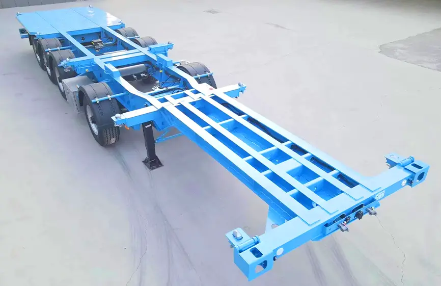 Shacman 2 3 Axles Container Chassis Semi-Trailer-2