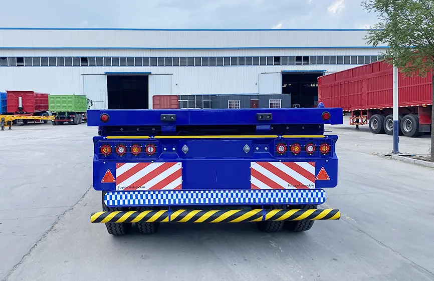 Shacman 3 axles Flatbed Semi Trailer-3