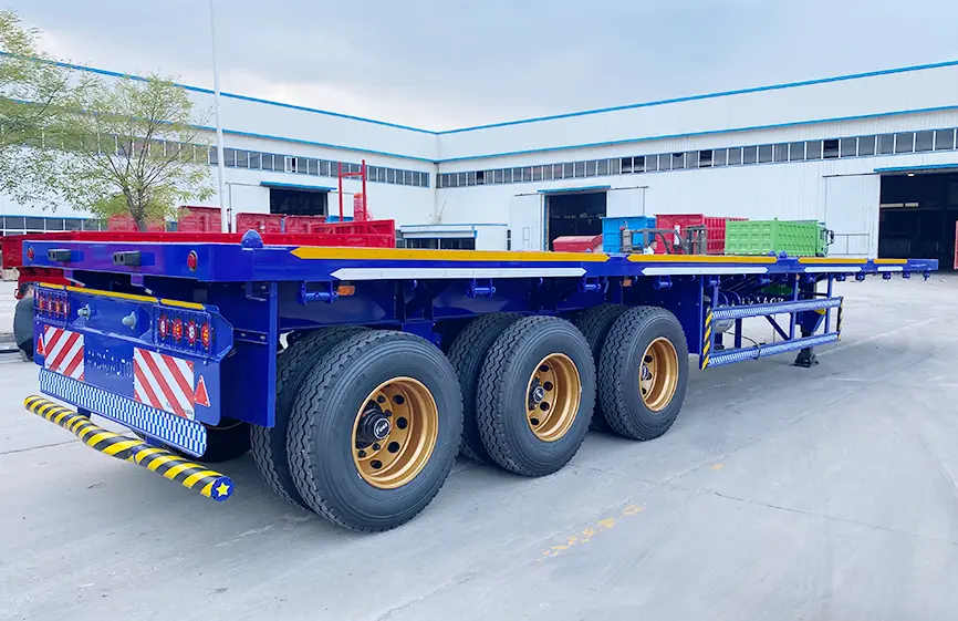 Shacman 3 axles Flatbed Semi Trailer